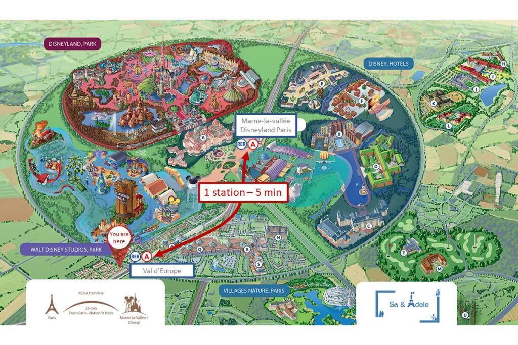 Studio Emotion 4P - Train Station 200M - Disneyland Paris 5 Min Montévrain Exterior photo